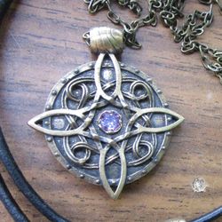 Amulet of Mara pendant / Twosided skyrim pendant / The Elder Scrolls Necklace / Skyrim cosplay Necklace