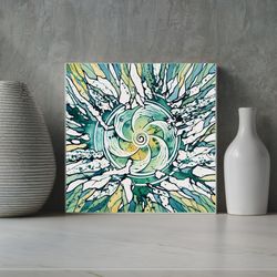 creation mandala wall art print, printable abstract art, digital download, living room wall art, bedroom, entryway