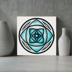 harmonizer mandala wall art print, printable abstract art, digital download, living room wall art, bedroom, entryway