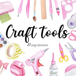 craft tools watercolor clipart