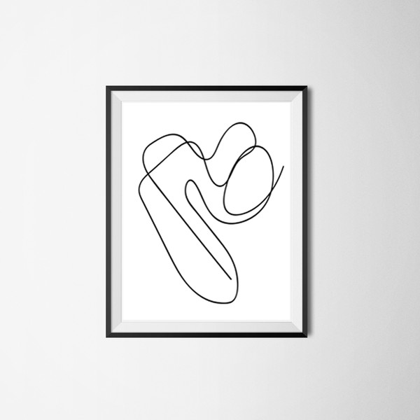a set of 3 posters for download, minimalist in one line