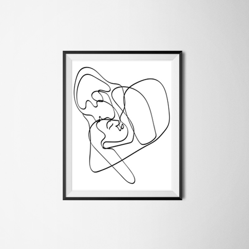 a set of 3 posters for download, minimalist in one line 7