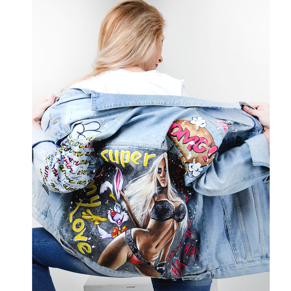 hand painted women jacket-jean jacket-denim jacket-girl clothing-designer art-wearable art-custom clothes-45.jpg