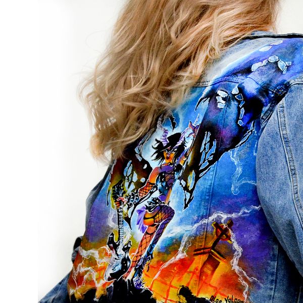 fabric painted clothes-hand painted women jacket-jean jacket-denim jacket-girl clothing-designer art-wearable art-custom clothes 10.jpg
