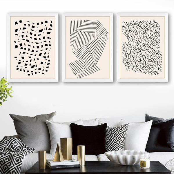 minimalist linear posters of 3 pieces 3