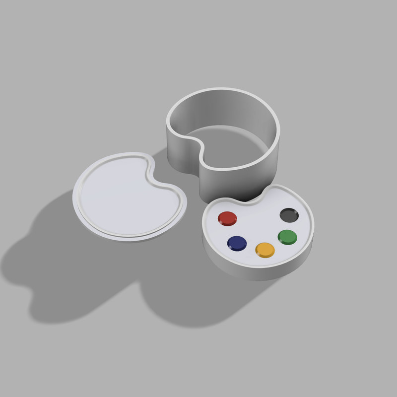 Palette 3 Part Bath Bomb Mold STL File