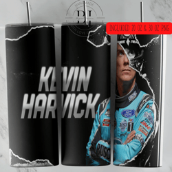 kevin harvick - nascar 20oz & 30oz skinny tumbler, for sublimation, tumbler wrap, png instant digital download