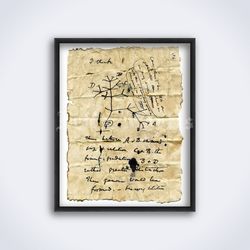 Charles Darwin notebook Tree of Life evolution diagram sketch, printable art, print, poster (Digital Download)