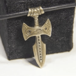 elder scrolls inspired pendant / handcrafted amulet of talos  / skyrim pendant / tes jewelry / geekjewelrymanworkshop
