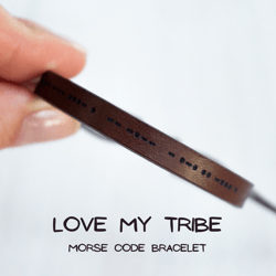 LOVE MY TRIBE morse code bracelet, best friend gifts, friendship bracelet, motivation bracelet, best friend braclets
