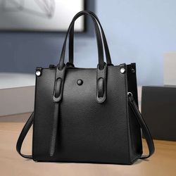 Womens Litchi Embossed Square Bag