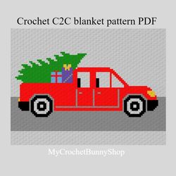 Crochet C2C Dads Pickup blanket graphgan pattern PDF Instant Download