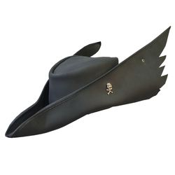 bloodbone hunter black leather hat
