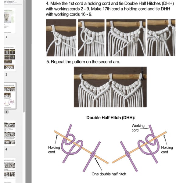 Macrame PATTERN for beginners, Easy macrame tutorial Wall Ha - Inspire ...
