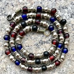 vintage necklaces, vintage beads, beads from the ussr, retro beads