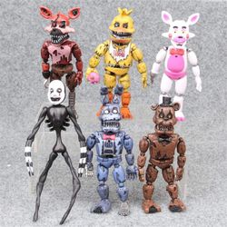 6pcs/Set Five Nights At Freddy's FNAF Freddy Action Figures Kids Halloween Toy New