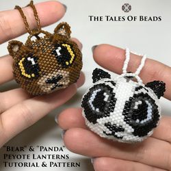 Beaded Bears Tutorial Animal Peyote Ball / Beaded Panda Pattern Seed Bead Cute Animals Tutorial
