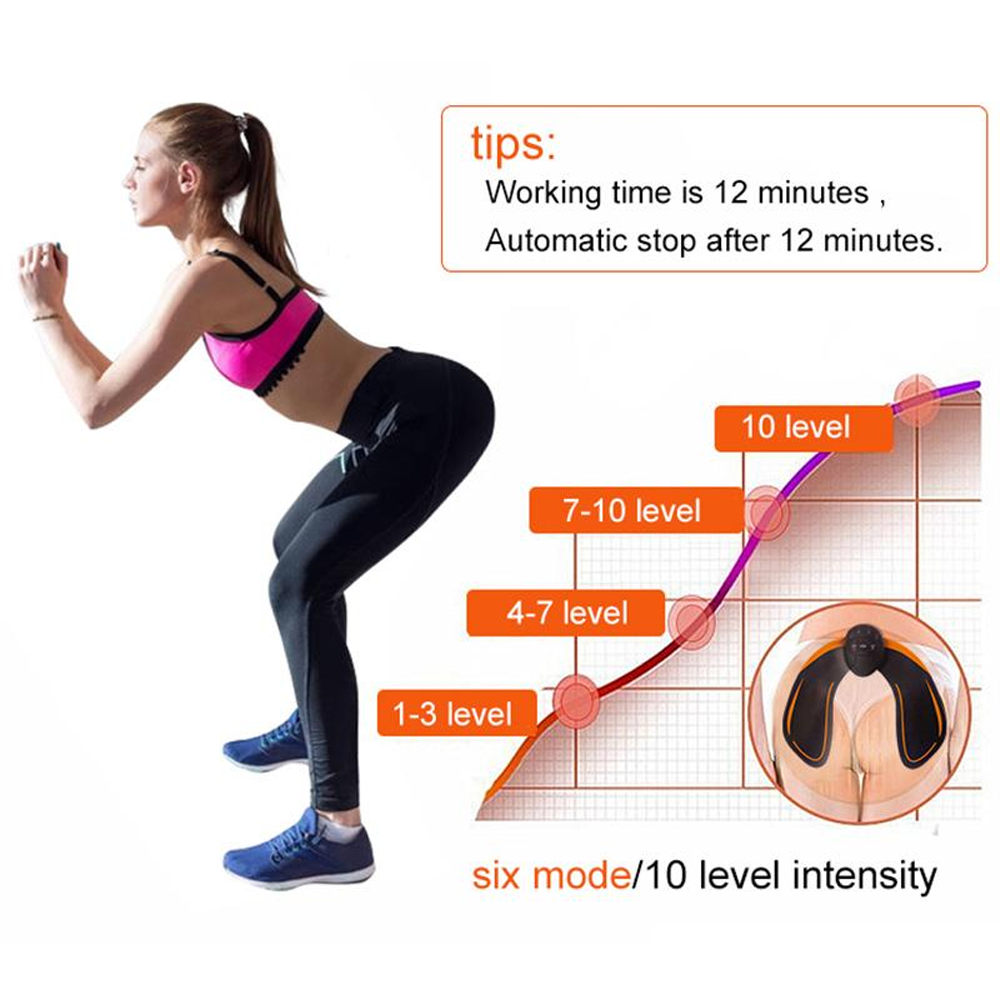 Ergonomic buttock muscle stimulator for comfort