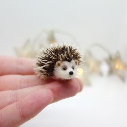 Button the hedgehog, miniature needle felted animal