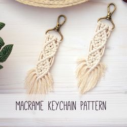 Macrame Keychain Pattern, Key Chain Pattern, Macrame PDF, Macrame Tutorial, DIY Macrame, Macrame Keychain Tutorial