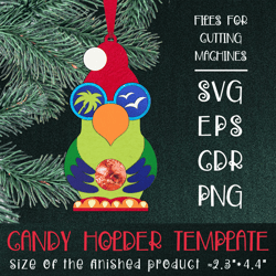 Parrot Christmas Ornament | Candy Holder Template