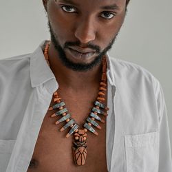 African Jewelry for Men / Men's Statement Necklace for an Unforgettable Look