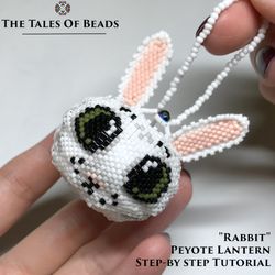 Beaded Rabbit Pattern Peyote Easter Bunny / Tutorial Seed Bead Zodiac Ornament