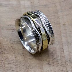 925 Sterling Silver Anxiety Spinner Tarnish Free Ring
