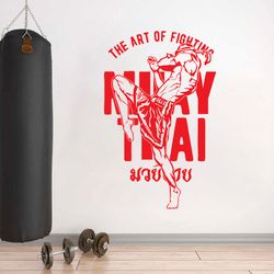 Muay Thai, Thai Boxing, The Martial Art Of Thailand, Car Stickers Wall Sticker Vinyl Decal Mural Art Decor