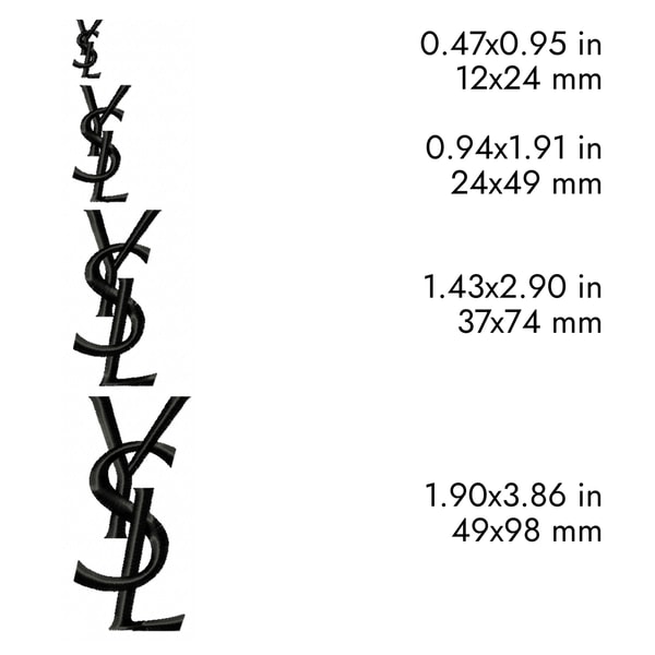 Ysl Monogram Pattern YSL Embroidery Design, fashion logo designs, yves saint - Inspire Uplift