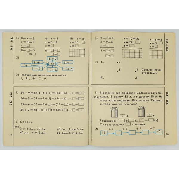 Soviet Union Math Vintage USSR MATHEMATICS NOTEBOOK for 1st grade 1982 | Inspire Uplift