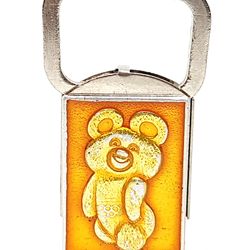 vintage ussr keychain bottle opener bear misha mascot olympic games moscow 1980