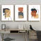Woman abstract posters of 3 on the wall, easy to download 3
