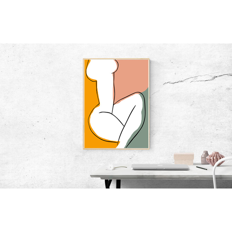 Woman abstract posters of 3 on the wall, easy to download 1