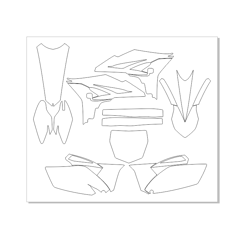 Yamaha YZF250 2010-2012 Graphic Vector Template