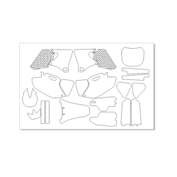 Yamaha YZF 250 426 2000-2002 Graphic Vector Template
