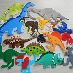 Dino world, Dinosaur birthday, Preschool Dinosaur Quiet Busy Book, Felt Dinosaur Set, Sensory Montessori game