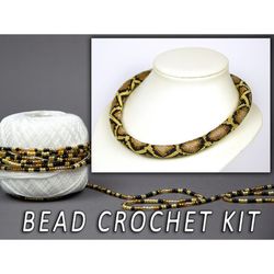 Diy necklace kit, Snake bead necklace DIY kit, Jewelry making supplies, Diy craft kit, Craft project, Seed bead kit