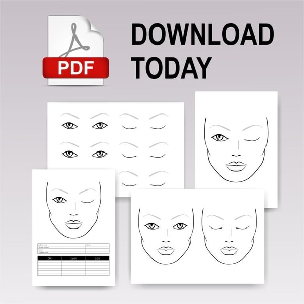 Makeup Face Template Printable Pdf, Makeup Face Charts Pdf - Inspire Uplift Makeup Face Template Printable Pdf, Makeup Face Charts Pdf - Inspire Uplift