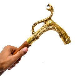 Antique Finish Metal Kangaroo Head Handle Wooden Walking cane-Walking Stick-Cane 3 Part Open Accessories Spare Part GIFT
