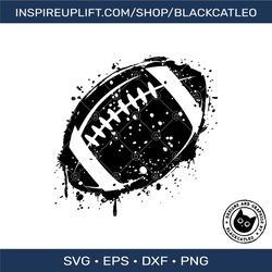 American football ball with splashes t shirt design svg png