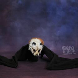 flying fox bat realistic poseable art doll