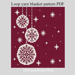Loop yarn Magic Night blanket pattern PDF Download