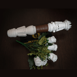 Star Wars Wedding white Rey Lightsaber Bouquet Holder | star wars wedding