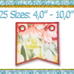 banner flag embroidery design 743