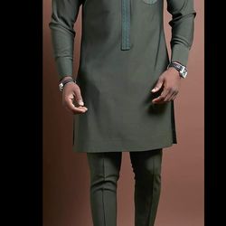 Men African Kaftan Suit/ Men African Clothing Top And Pants Set/ Men African Wedding Suit/ Groomsmen African Suit