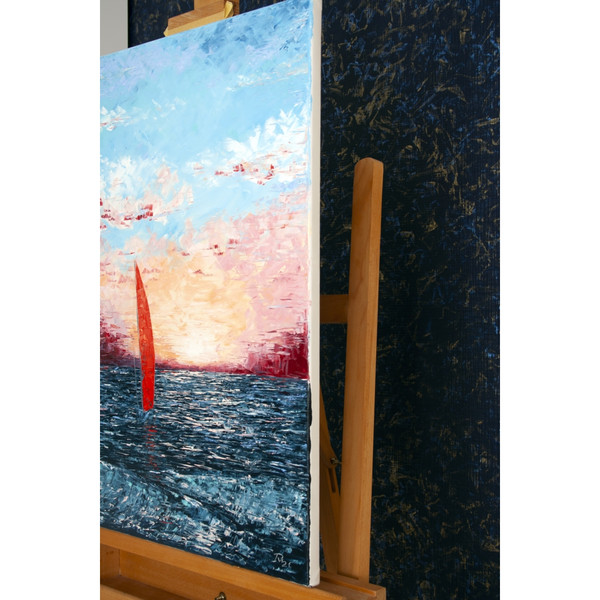 yacht-sailboat-sea-painting-interior-red-boat-expressionism-Oil-painting-Fine-Art-Modern-Paintings-sunset-MikePhil-sea-oil-painting-1.jpg
