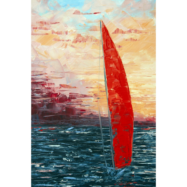 yacht-sailboat-sea-painting-interior-red-boat-expressionism-Oil-painting-Fine-Art-Modern-Paintings-sunset-MikePhil-sea-oil-painting-8.jpg