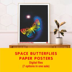 Poster Space Butterflies Kit 02