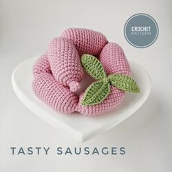 tasty sausages with a leaf of mint crochet pattern thanksgiving day crochet pattern thanksgiving day  diy interior